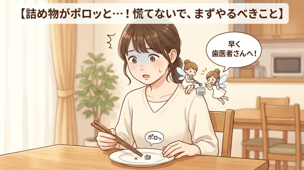 歯の詰め物が外れたら！まずやるべき事と歯医者での治療法