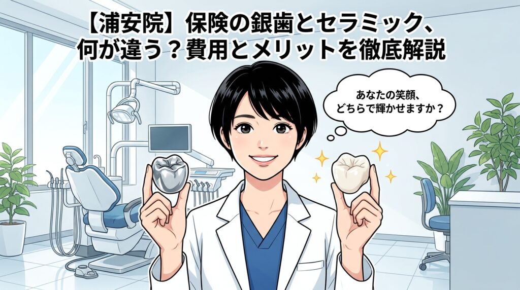 【浦安院】保険の銀歯とセラミック、何が違う？費用とメリットを徹底解説