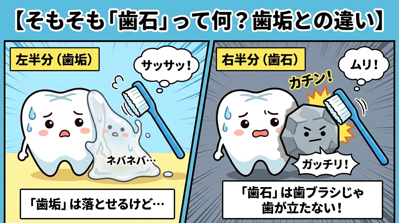 【そもそも「歯石」って何？歯垢との違い】