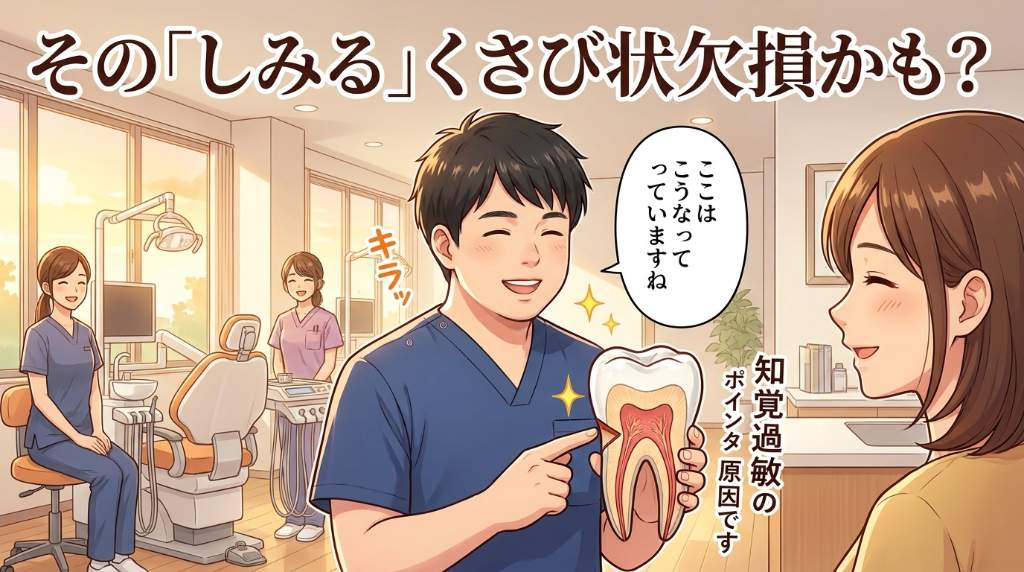 歯がしみる原因？くさび状欠損（WSD）について歯科医師が解説します